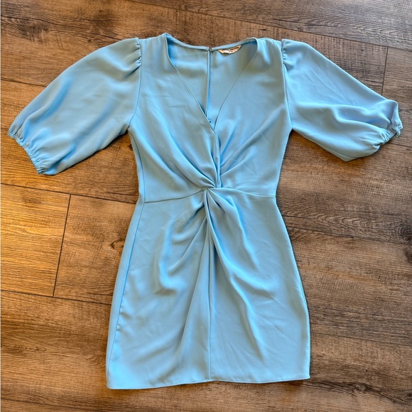 Amanda Uprichard Sky Blue Mini Dress - Picture 2 of 5